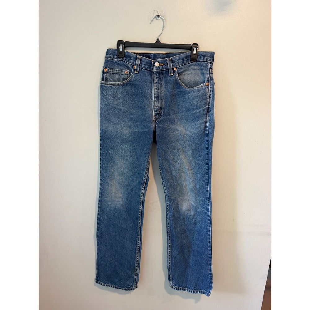 Levis 517 Mens Bootcut Jeans Medium Wash Blue Denim 32x32 Vintage Style